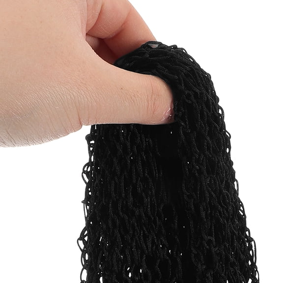 DEEPCRAFF Black Polyester Long Hair Net for Sleeping - Secure Cap Design, Protects and Prevents