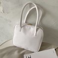 thumbnail image 1 of Bolsa de hombro simple de PU de mano con cremallera retro con asa superior para mujer (Blanco) Ehuebsd Para Estrenar, 1 of 9