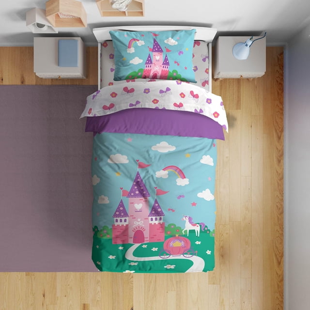 Juego de Ropa de Cama Sunny Side Up Magic Castle para Niños de 4 Piezas