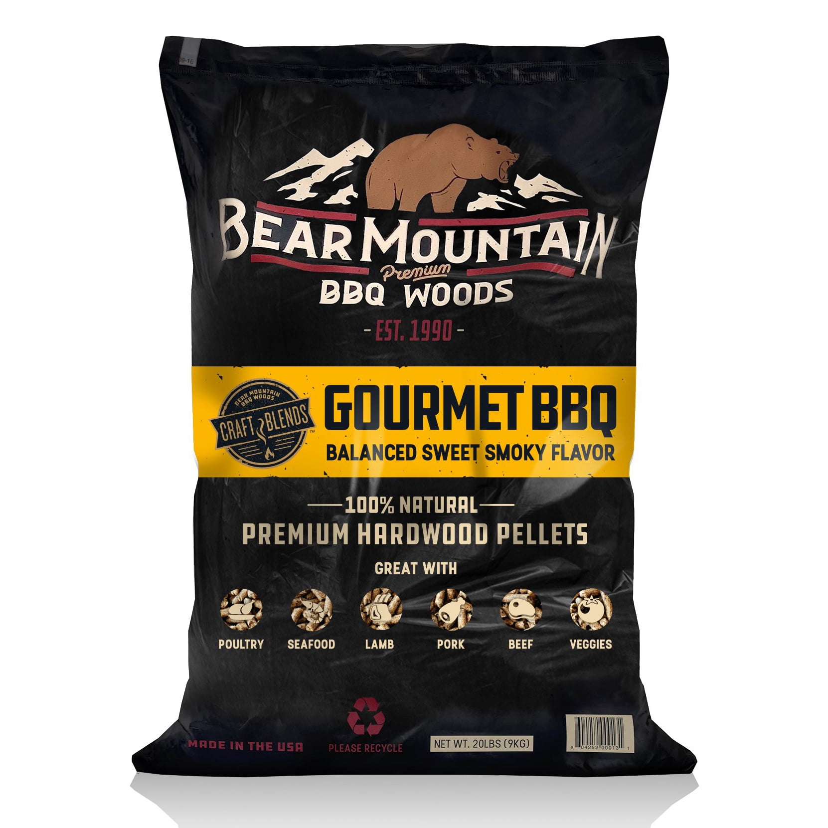 Bear Mountain BBQ FK90 Craft Blends Hardwood Gourmet Blend Smoker