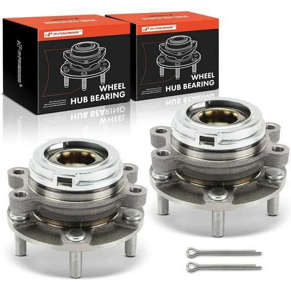 A-Premium 2 x Front Wheel Bearing and Hub Assembly with 5-Lug Compatible with Nissan Murano 2007/2009-2014, Teana II 2008-2013, Replace# 402021AB0A