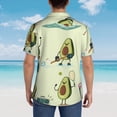 thumbnail image 6 of Balery Avocado for Exercise Print Men's Hawaiian Shirts Short Sleeve Beach Shirt Relaxed Fit Vacation Button Down Shirts-XX-Large, 6 of 9