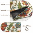 thumbnail image 5 of Bohemia Floral Front Door Rugs 2x3 ft Vintage Pesley Blue Flowers Leaf Plant Pattern Small Rug for Entryway Non Slip Washable Bathroom Door Mat Absorbent Floor Mat for Indoor Entrance, 5 of 9