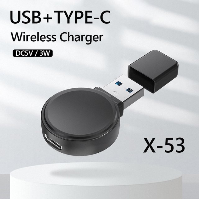 USB Type-C Dual Ports Watch Cargador magnético inalámbrico para iWatch 7 6 5 4