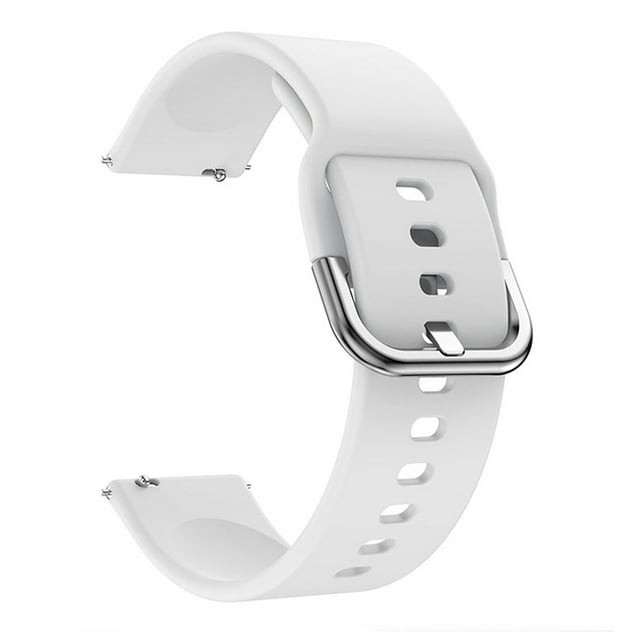 Amdohai Replaceable Silicone Watch Strap 20mm Buckle Watch Strap Watch Band Compatible with Galaxy Watch Active2 White