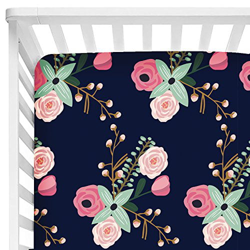 Baby Girl Floral Fitted Crib Sheet Toddler Bed Mattresses fits Standard Crib 