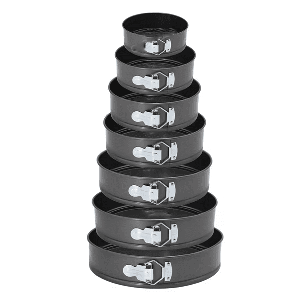 "7 Moldes Para Pastel Desmontables Tartas Postre Reposteria Malubero Negros "