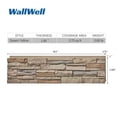 thumbnail image 5 of WallWell Desert Yellow Premium Faux Stone Wall Panel, 46.25” x 12.88", Lightweight PU, DIY Tongue & Groove, Indoor/Outdoor Decorative Siding (6 Panels), 5 of 6