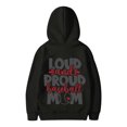 thumbnail image 4 of WEAIXIMIUNG Off The Shoulder Sweatshirt Women's Baseball Lettering Slogan Print Pocket Drawstring Print Hoodie, 4 of 4
