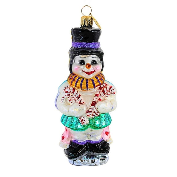 Christopher Radko Company 5.50In A Fine Snowmance, Glass, Ornament Mrs Mr Snowman 0105510