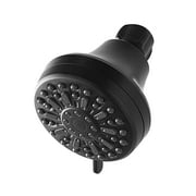 Mainstays 6-Setting Matte Black Shower Head, 3.5" Face with Rub-Clean Nozzles