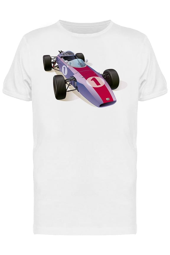 Retro Racing Car Cartoon T-Shirt Men -Image by Shutterstock, Male Small