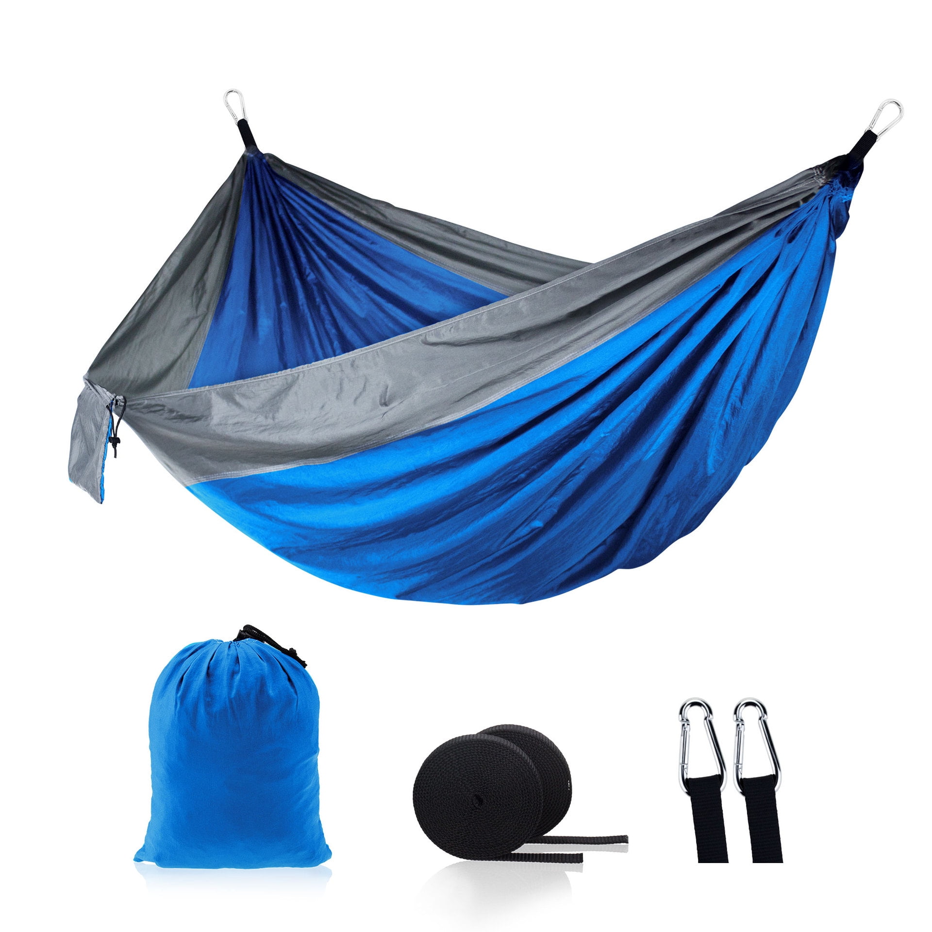 OuterEQ Portable Parachute Camping Hammocks Lightweight Nylon Fabric Travel Hammock 