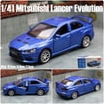 thumbnail image 1 of CAIPO 1:41 Scale Lancer Ex Alloy Pull Back Toys Car Model Vehicles Blue, 1 of 6