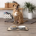 thumbnail image 4 of Pet Bowls DII Bone Dry de cerámica con estampado de patas a rayas para mascotas, 4 of 8