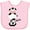 AD-Pink, variant on Inktastic Cow-moo. Boys or Girls Baby Bib
