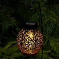 thumbnail image 5 of Linterna solar, luz de jardín impermeable LED para exteriores, linterna solar decorativa colgante de metal para jardín, patio, patio y mesa., 5 of 5