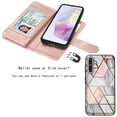 thumbnail image 5 of For Samsung Galaxy A36 5G Case Wallet with Card Holder, Lanyard and Kickstand for Women Men, Ebizware Magnetic Flip Detachable PU Leather Wallet Phone Case Cover for Galaxy A36 5G - Marble Pink, 5 of 8