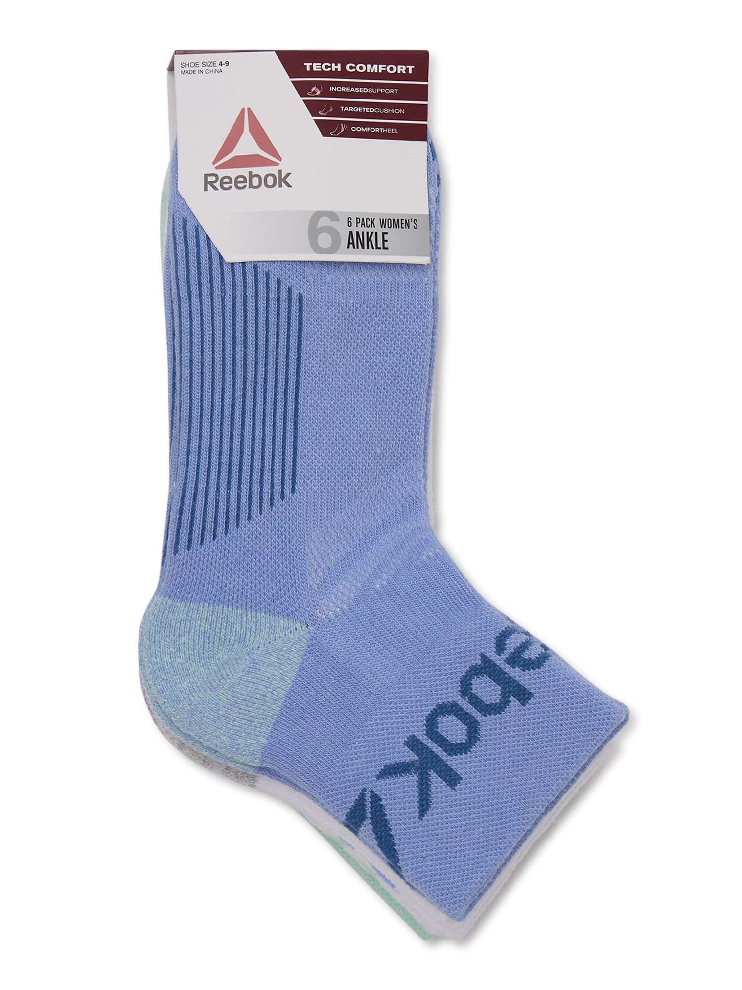 Reebok Women's Target Cushion Ankle Socks, 6-Pack