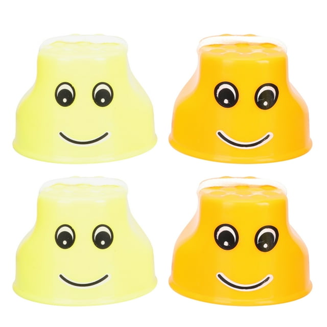 Shisuyan 4Pcs Children Stilts Toy Smiling Face Design Stilts Kids Stepper Toy Balance Training Toy