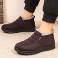 thumbnail image 4 of KaLI_store Fall Boots Women Women Snow Boots Mid-Calf Boots Warm Lining Shoes Brown,8.5, 4 of 5