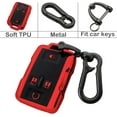 thumbnail image 6 of for Chevrolet key fob cover case with keychain,Soft TPU key Shell/skin,4-Buttons fit GMC chevy Colorado Silverado Suburban Tahoe Silverado Remote Key Vehicle Accessories(Red), 6 of 8