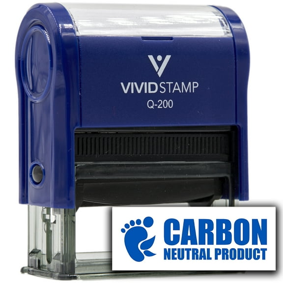 All Quality Carbon Neutral Product Self-Inking Rubber Stamp (Blue Ink) - Q-200