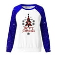thumbnail image 4 of WXLWZYWL Christmas Shirts for Women 2024 Raglan Sleeve Funny Xmas Tree Print Cute Santa Graphic Sweatshirts Loose Fit Pullover, 4 of 4