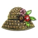 thumbnail image 1 of Pin de broche de accesorio de ropa de cristal con sombrero de joyería elegante, 1 of 8