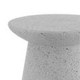 thumbnail image 4 of Hollie 18" Minimalist Modern Drum Accent Table Pedestal, Gray Terrazzo Finish, 4 of 7