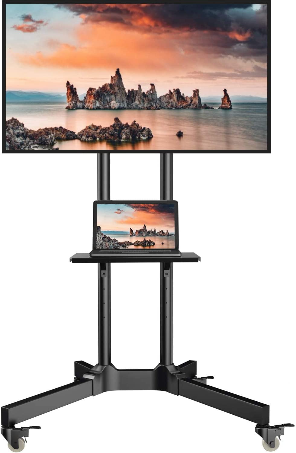 Mobile TV Cart with Wheels for 3265 Inch LCD LED Plasma Flat Screen