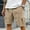 Khaki_003, variant on Domuza Mens Corduroy Shorts Casual Comfy Stretch Waist Drawstring Beach Shorts Stylish Lightweight Breathable Loose Fit Shorts with Pockets Blue M