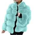 thumbnail image 6 of Dwaogom Women Plus Size Winter Warm Loose Stand Collar Hair Plush Jacket Coat Stylish Waterproof Jacket Women'S Spring Fall Tops For Women Fashion 2024, 6 of 6