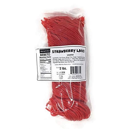 Strawberry Licorice Laces  2 Pound (3 pack)