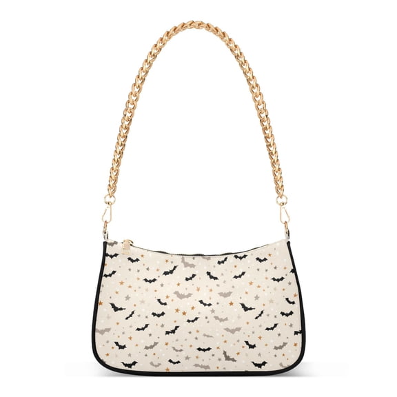 Print Tote Bag for Women Bats and Stars Shoulder Bag Shoulder Handbags Chain Strap