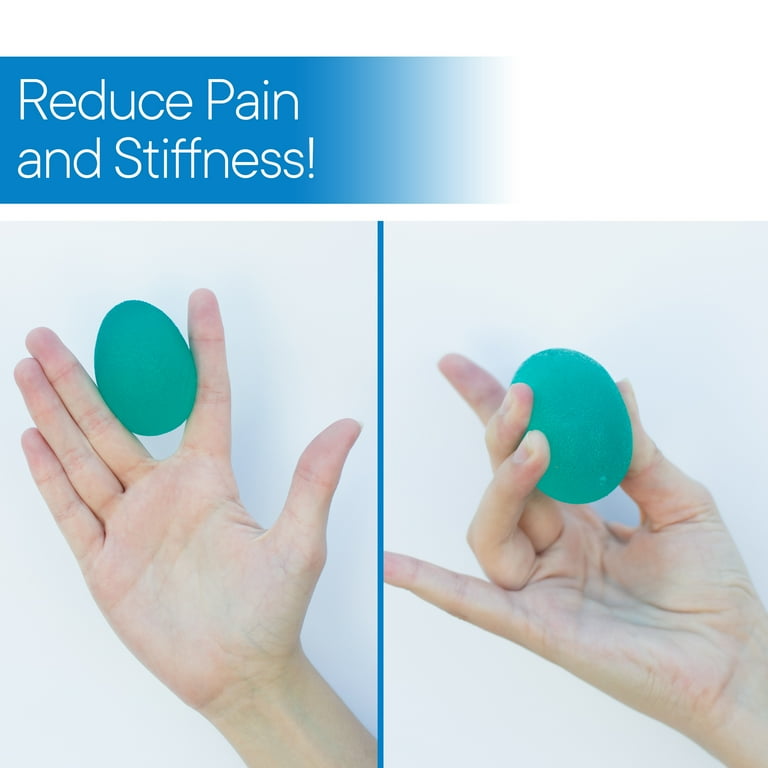 6 Pack Egg Stress Balls - Squishy Hand Strengthener With 5 Resistance Levels, For Arthritis, Grip Training, Carpal Tunnel