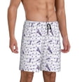 thumbnail image 2 of Sikiie Lavender Flowers Mens Pajama Shorts, Lightweight Lounge Pant with Pockets Soft Sleep Pj Shorts for Men3X-Large, 2 of 6
