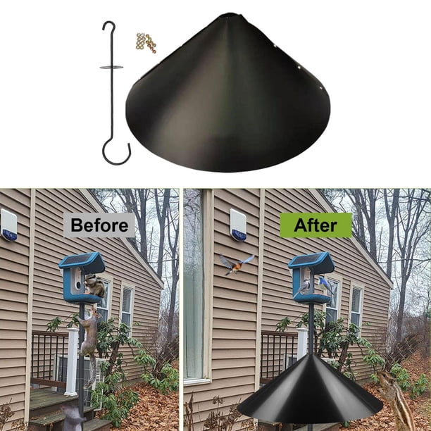 Around Squirrel Baffle Anti Rust para Pole Squirrel Baffle Around Gancho de 19 pulgadas DYNWAVEMX Alrededor del deflector de ardilla