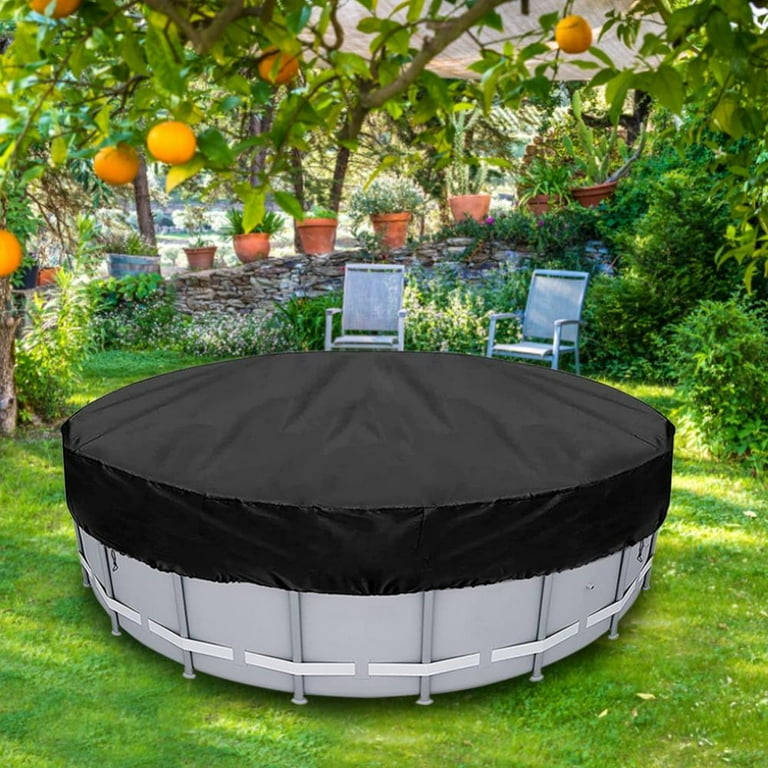 8 Ft Solar Pools Cover for Inflatable Pool , Outdoor Round Spa Covers for  Hot Tub , Upgraded Pet Pools Cover and Heat Retaining Blanket