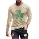 thumbnail image 2 of Blusas y camisas de manga larga y cuello redondo para hombre, camisetas casuales con estampado de moda y cuello redondo, blusas de licra de manga corta para hombre., 2 of 5