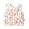 thumbnail image 2 of Girls Clothes Warm Sleeveless Top For 0 To 2 Year Old, Fall And Winter Inner Quilted Sleeveless Top, Three-layer Warm Sleeveless Top Baby Clothes for Girls on Clearance, 2 of 7