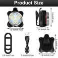 thumbnail image 2 of Juego de 4 luces LED delanteras y traseras para bicicleta recargables por USB..., 2 of 4