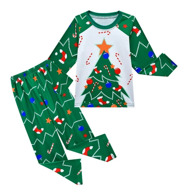 Conjunto de pijamas navideños para niños y niñas, ropa de dormir de Año Nuevo, otoño e invierno, 2023
