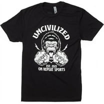 Uncivilized - Unisex Athletic Premium Workout T-Shirt - 2X-Large Black