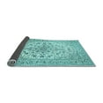 thumbnail image 2 of Ahgly Company Indoor Rectangle Medallion Light Blue Traditional Area Rugs, 2' x 5', 2 of 4