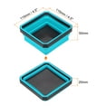 thumbnail image 2 of 2Pcs Collapsible Magnetic Parts Tray Foldable Tool Trays Square Small Metal Parts Organiser Sky Blue, 2 of 5