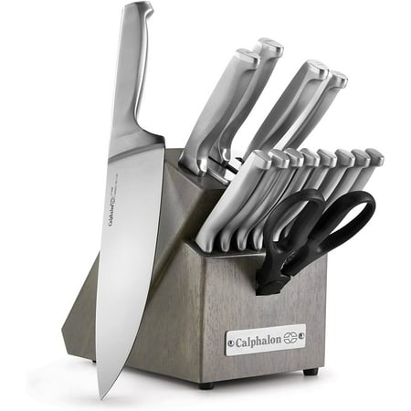 

Calphalon Kitchen Knife Set with Self-Sharpening Block 15-Piece Classic High Carbon Knives