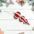 thumbnail image 2 of Northlight Shiny Red and Frosted Striped Candy Cane Finial Glass Christmas Ornament - 5.5", 2 of 8