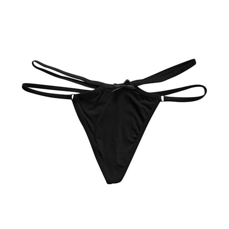 

B91xZ Lingerie For Women Womens Panties Thongs Waist Low Lady Underwear Knickers Briefs -Lace Lingerie Black One Size