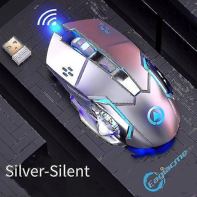 Gamer inalámbrico de 6 teclas (plateado)